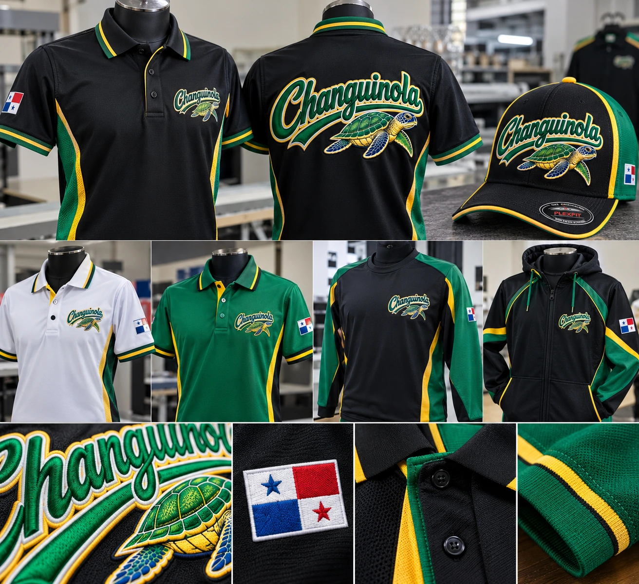 Imagen facilitada por ARPIXGROUP: uniformes que representan tu marca con diseño Changuinola y tortuga marina